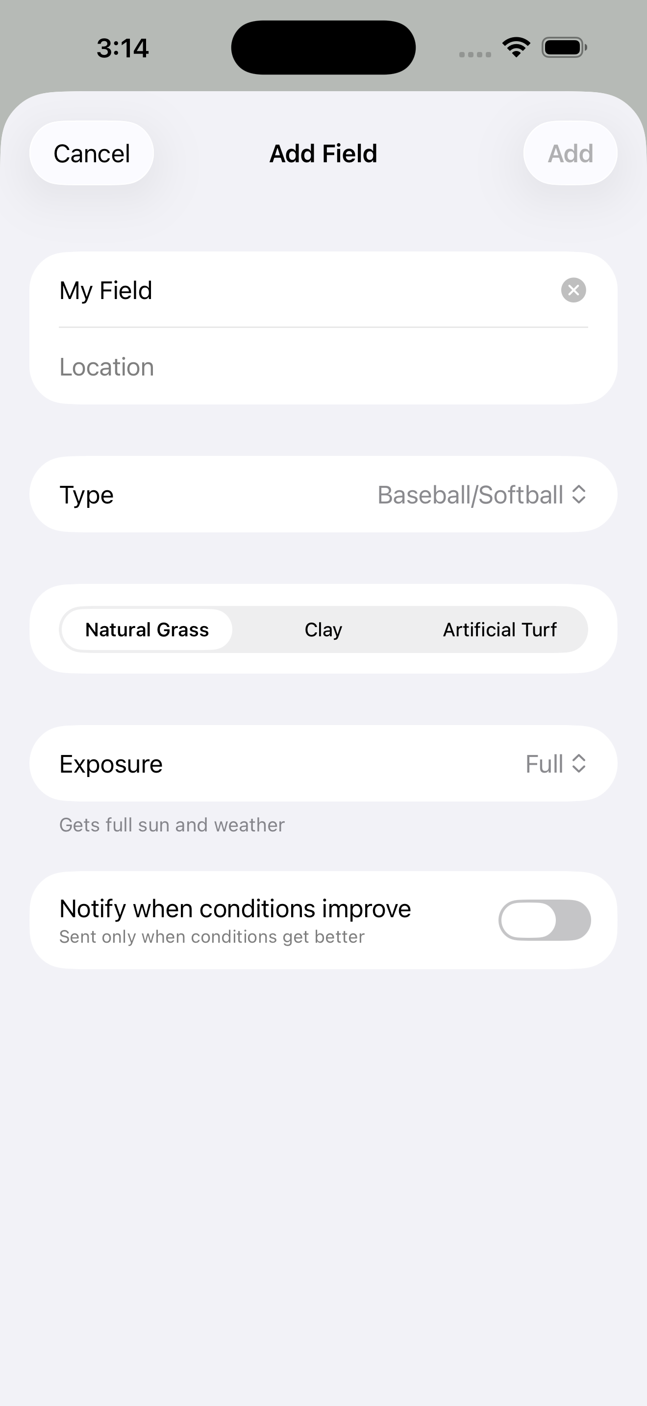 Fieldwise screenshot